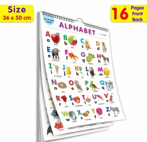 English Chart for Kids (16 Charts) 36x50 cm - Wall Picture Chart