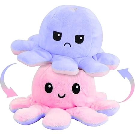 Toy Octopus Plushie Reversible Soft Toy for Kids