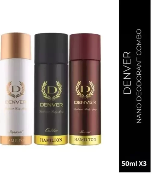 Denver Caliber, Honour & Imperial Nano Travel Size Deo Spray Set for Men