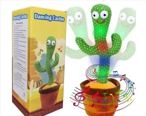 rechargeable dancing cactus toy interactive singing